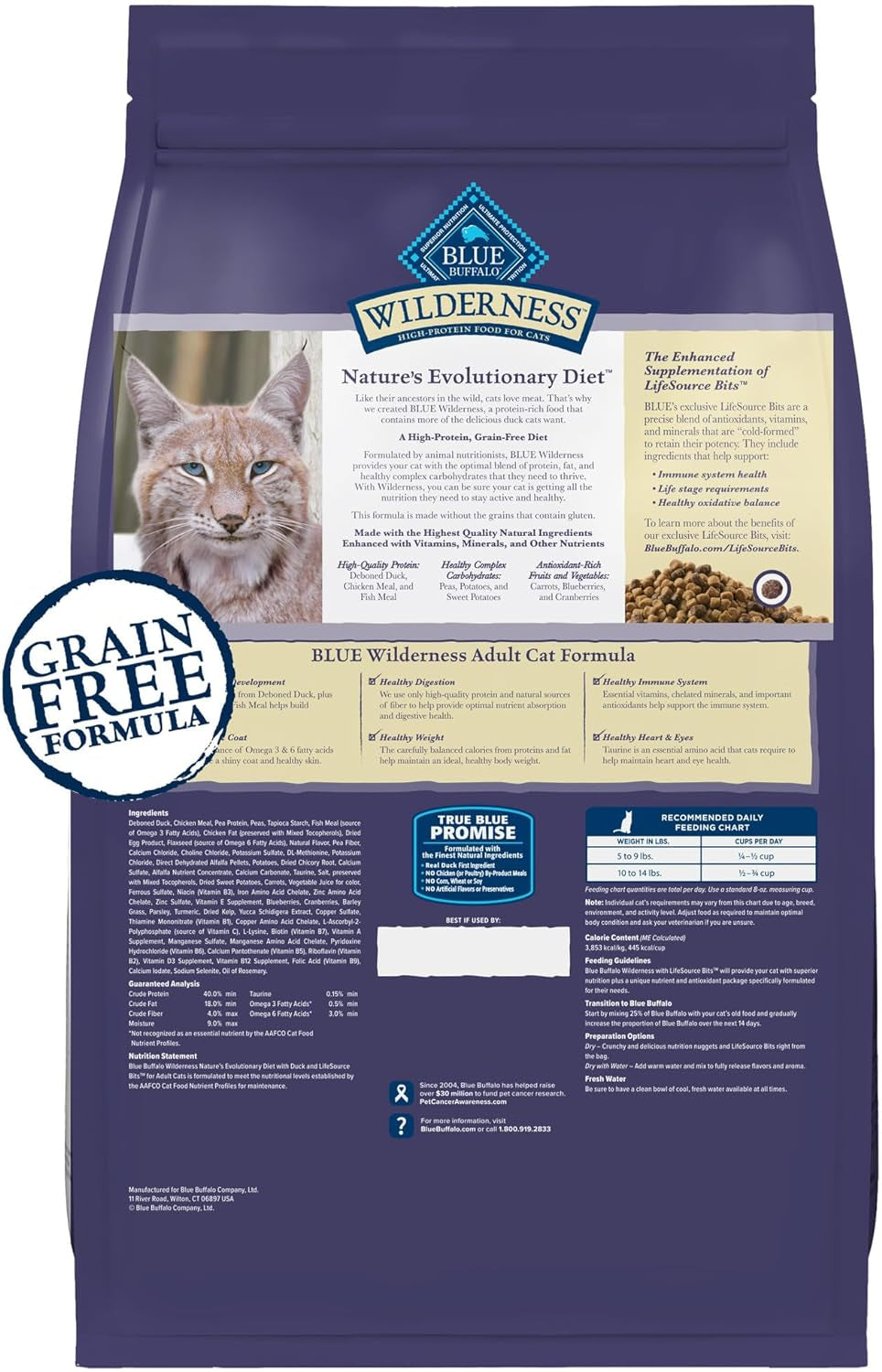 Wilderness Nature'S Evolutionary Diet High-Protein, Grain-Free Natural Dry Food for Adult Cats, Chicken, 6-Lb. Bag