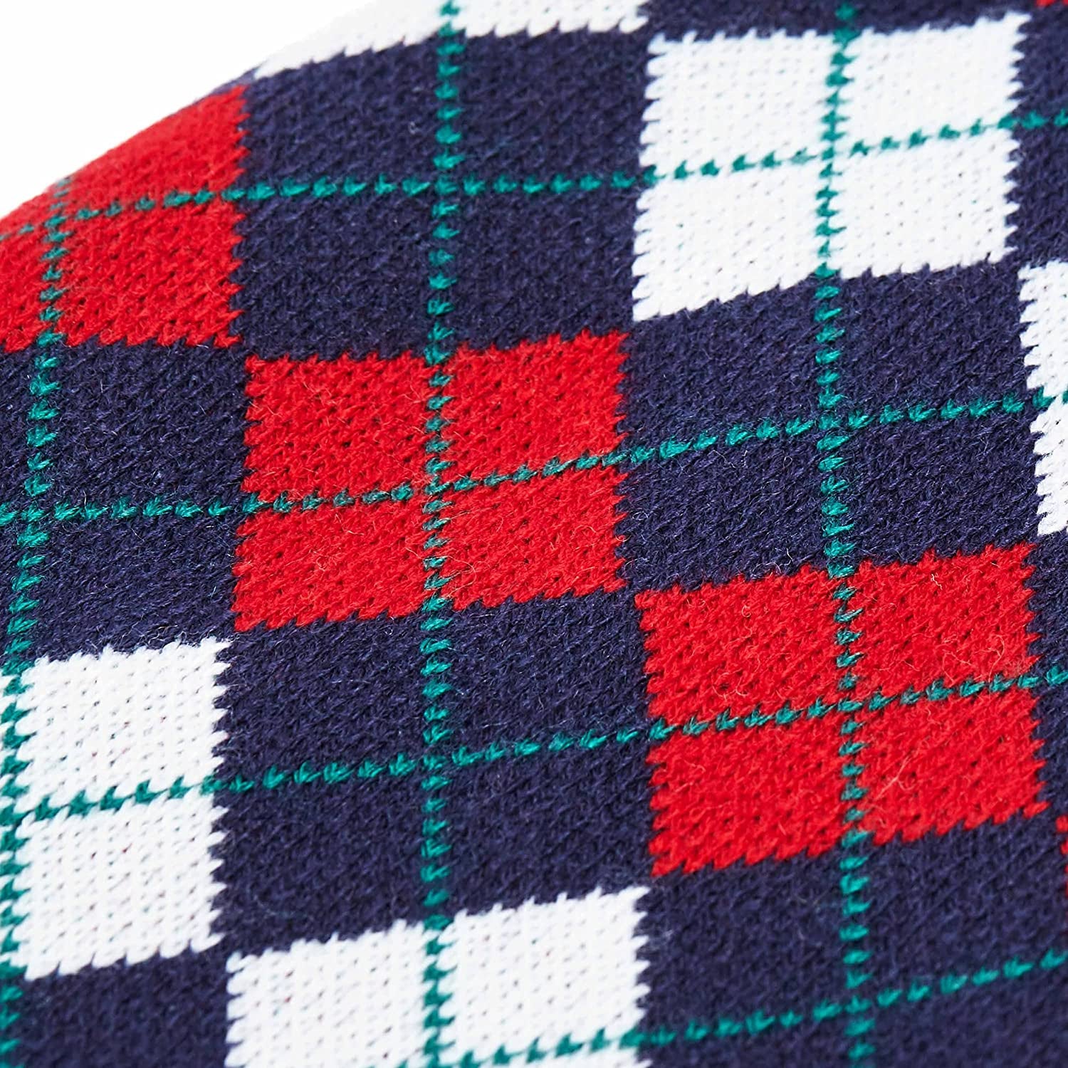 Chic Argyle All over Dog Sweater in Navy Blue, Back Length 10", Pack of 1 Clothes for Dogs