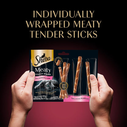 Meaty Tender Sticks Soft Cat Treats Salmon Flavor, 0.14 Oz., 5 Count (Pack of 10)