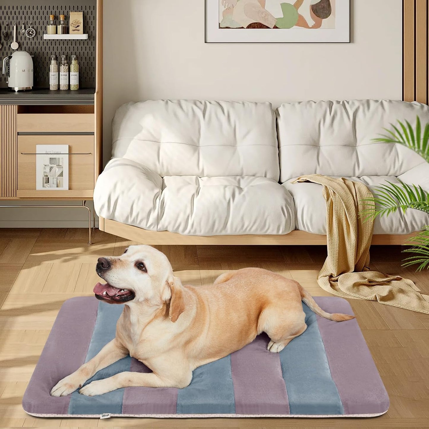 Dog Beds for Large Dogs Crate Pad Mat 48" Dog Cat Pet Bed Sleeping Mats Washable Non Slip Mattress Kennel Pads