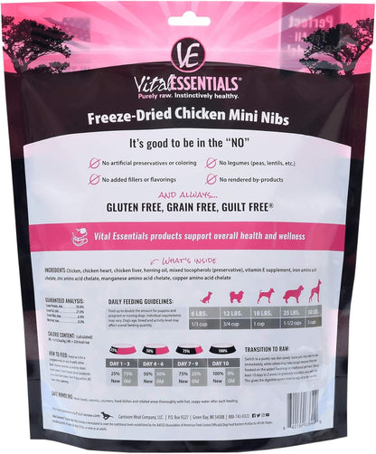 Freeze Dried Dog Food, Chicken Mini Nibs 16 Oz